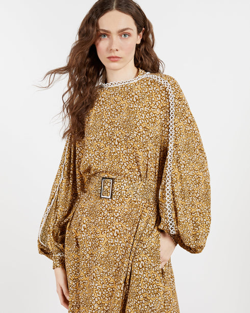 REWBIE-Dresses-Wmd-Rewbie - Long Sleeve Printed Dress- Ted Baker Romania